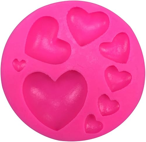 Molde de silicona de grado alimenticio con forma de corazón para chocolate, jabón, caramelo, pastel, día de San Valentín, fondant, molde de corazón