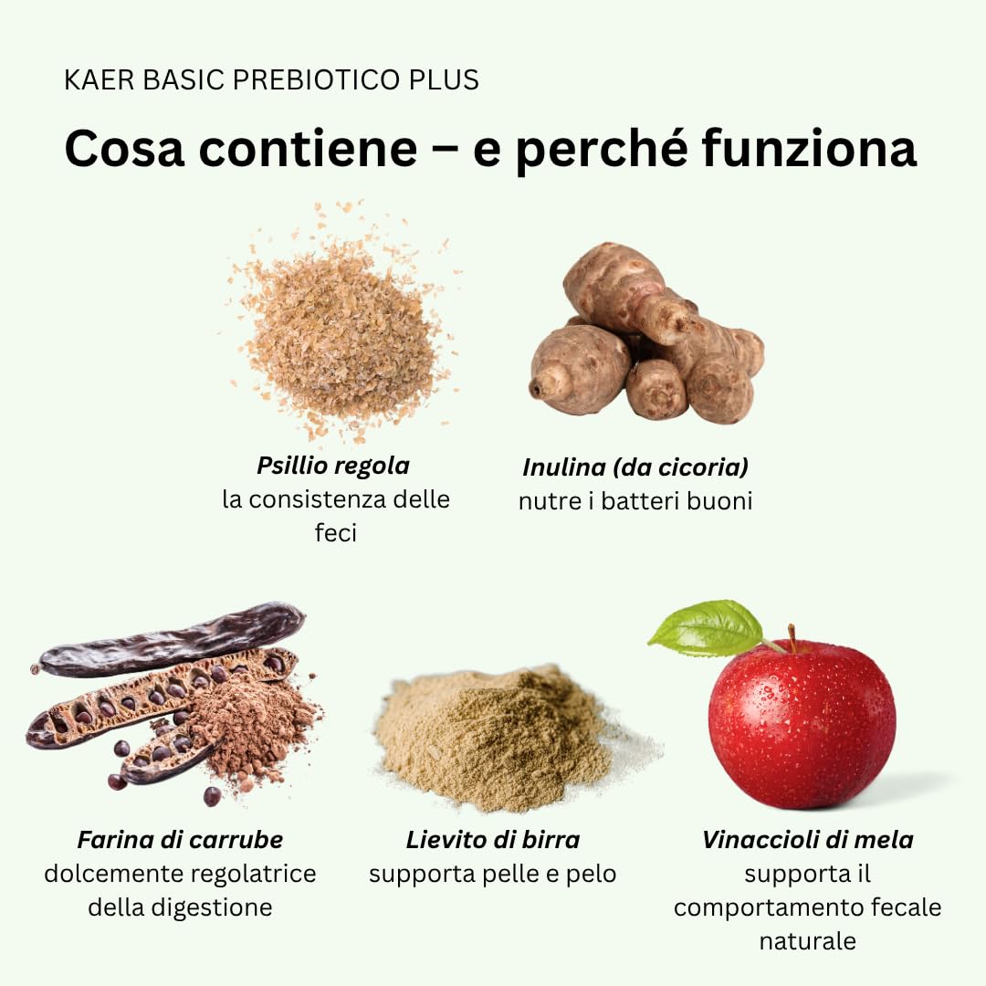 Prebiotici per Cani – Fermenti Lattici e Fibre per la Flora Intestinale, presso Prurito, Zampe, Ghiandole Anali e bruciore di stomaco, 150 Drops
