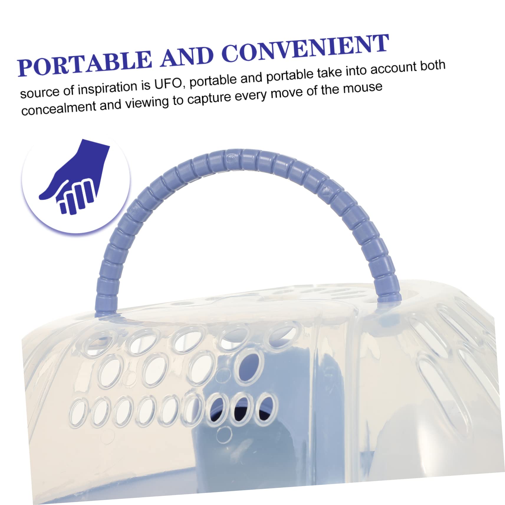 Happyyami Gabbia Portatile per Criceti e Furetti, Contenitore in Plastica Leggero e Robusto, per Viaggi e Picnic, Blu