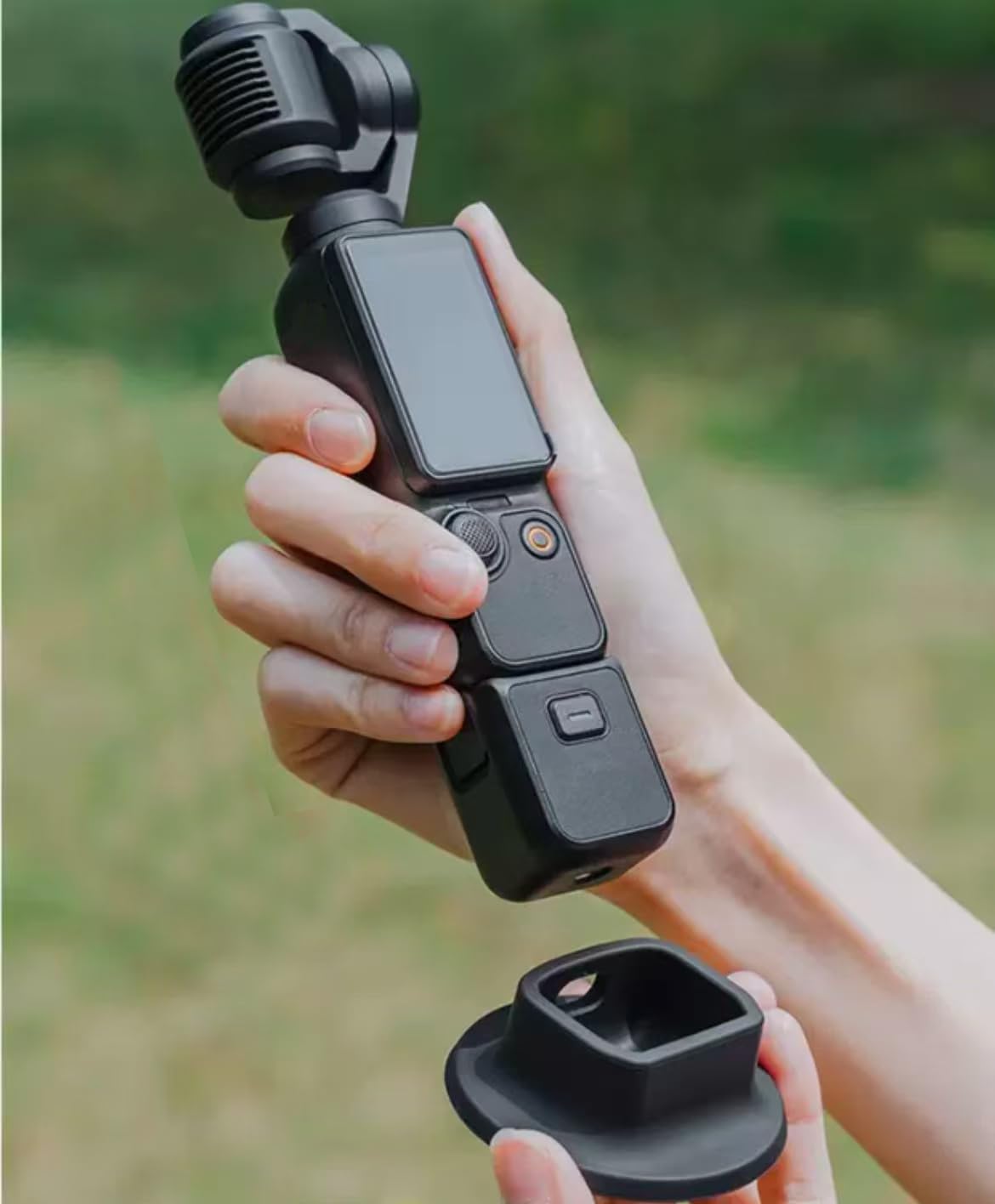 Lupholue Base di supporto per fotocamera da tavolo antiscivolo in silicone compatto e leggero Compatible with DJI Osmo Pocket 3