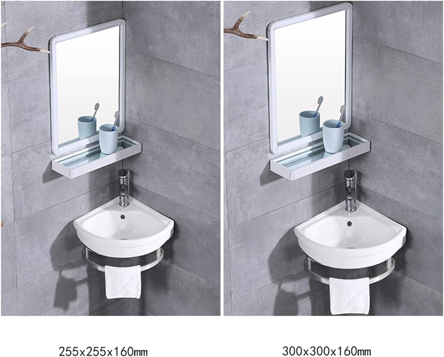 Amazon | 手洗い器 壁掛け 手洗器セット陶器製簡易洗面台 洗面ボウル