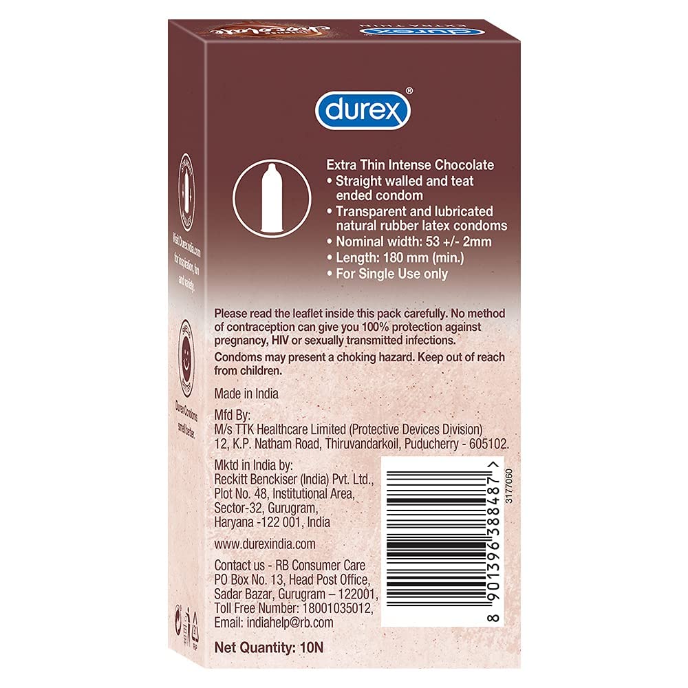 Durex condoms Count of 10, intense chocolate product image 5