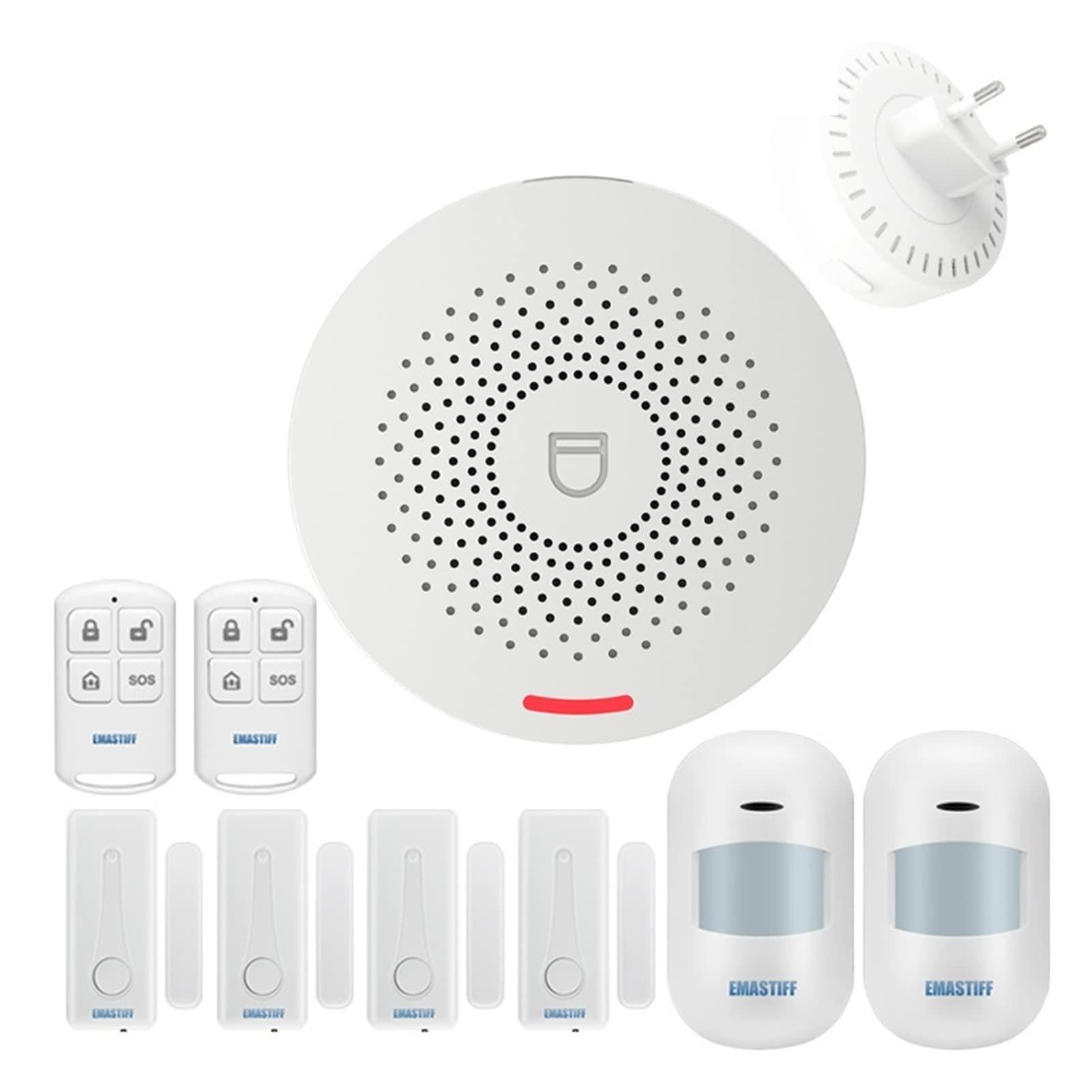 Bezpieczeństwo w domu DIY System alarmowy, Inteligentny bezprzewodowy alarm Tuya WiFi. Zestaw systemowy alarmów bezpieczeństwa Aplikacja System czujnika czujnika detektora ruchu sterowania Zestaw alar