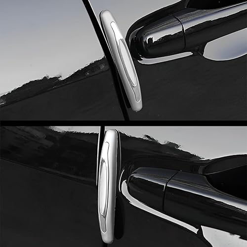 Miniatura 8 de AUCELI 4 protectores de borde de puerta de automóvil, tira autoadhesiva antiarañazos para puerta lateral del vehículo, protector anticolisión,