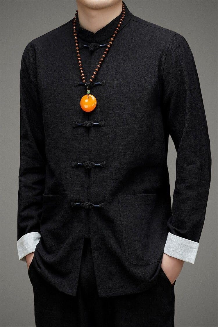 Men's Summer Tang Suit in Cotton Linen Casual Chinese Style Top