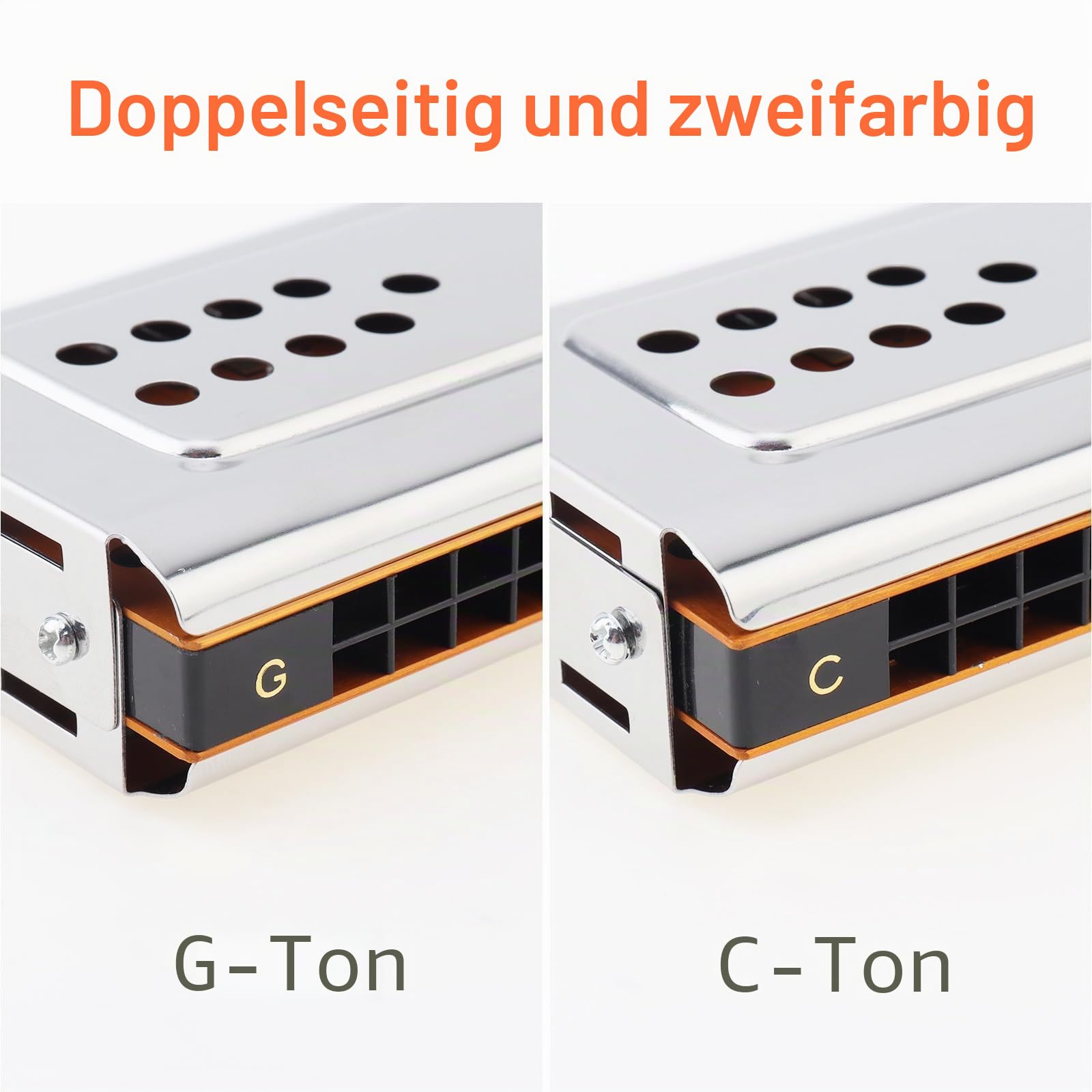 professionelle Tremolo-Mundharmonika, 24 Löcher, in C- und G-Dur, doppelseitig