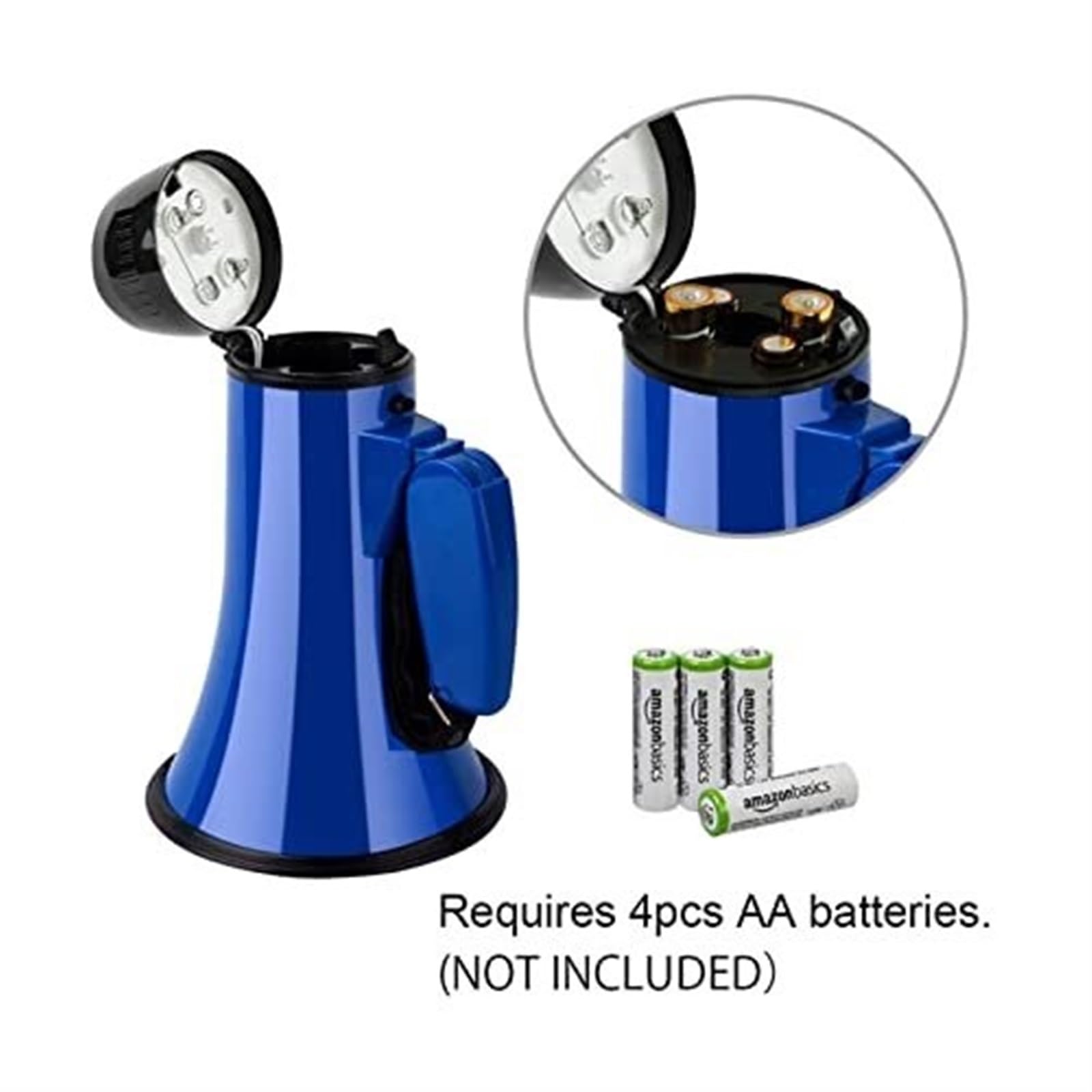 Megáfono Altavoz Portátil De 25 Vatios Potencia, con Megáfono, Bocina Voz Y Sirena para Exteriores Megafono Altavoz