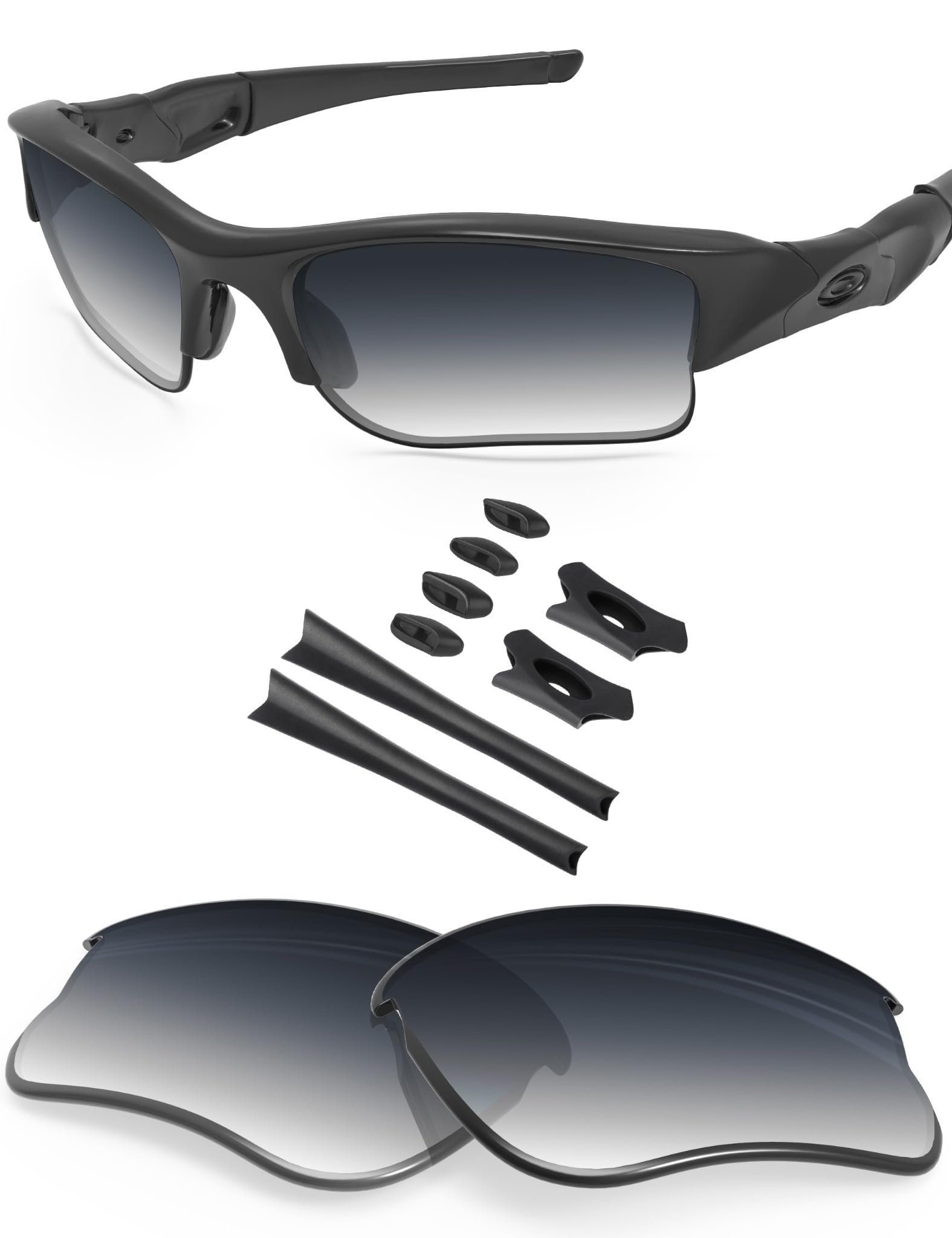 BLAZERBUCK Replacement Lenses &amp; Sock Kit for Oakley Flak Jacket XLJ Sunglass