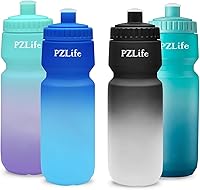 Vista 10 de Botella de agua de bicicleta de 24 onzas, botella de agua para ciclismo, a prueba de fugas, sin BPA, con escala de capacidad con tapa superior