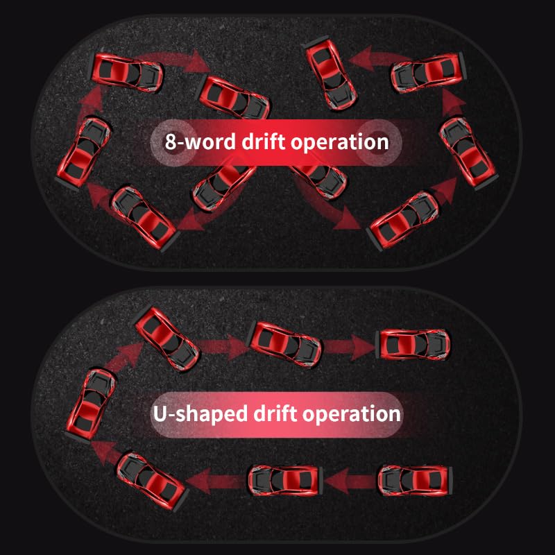 Image of KAEYASKEE RC Drift Car 4X4, 1:20 Scale, 2.4GHz Remote Control, 20km /hr Max Speed, Race & Drift Tyres, Underbody Lights (NissanGT-R Vibrant Red)