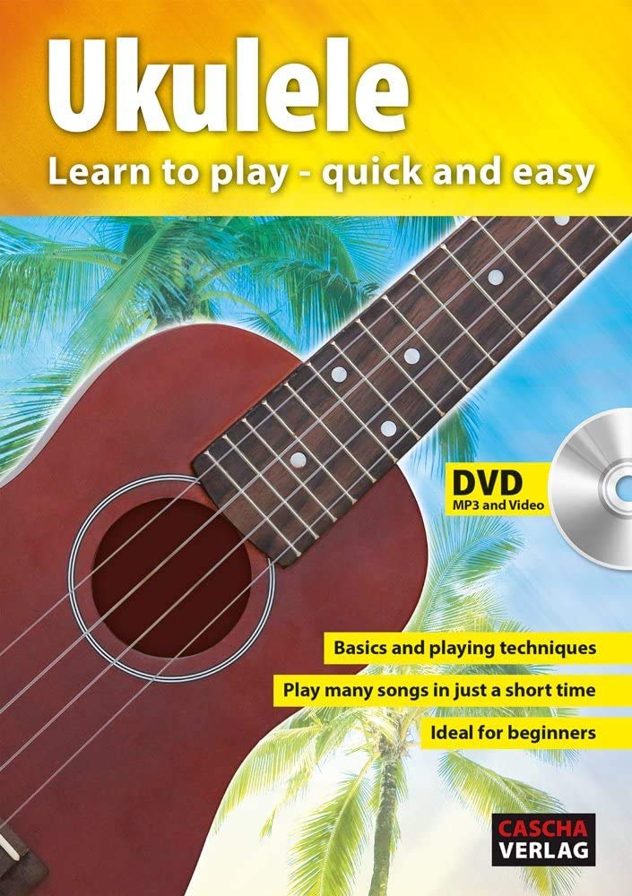 CASCHA Sopran Ukulele Set Englisch für Kinder und Erwachsene I Ukulele Starter Kit mit 3 Plektren Tasche Lehrbuch mit DVD Stimmgerät I Ukulele Set Aquila Saiten Nylon I Kleine Hawaii Gitarre I Grün