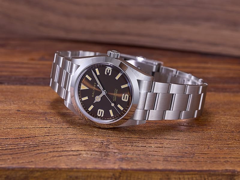 Baltany Explorer S4056 - Reloj de pulsera automático de acero inoxidable NH38 de 36 mm para hombre, resistente al agua