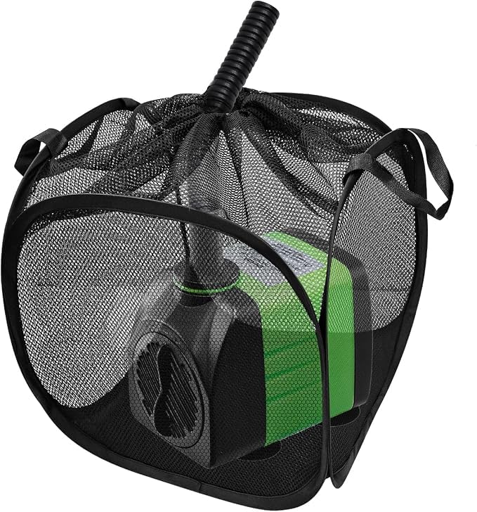 Bolsa de filtro desplegable para estanque, alambre de acero inoxidable, cubierta de caja de barrera para bomba de agua, antiobstrucción, marco de metal resistente, cesta de malla para filtro