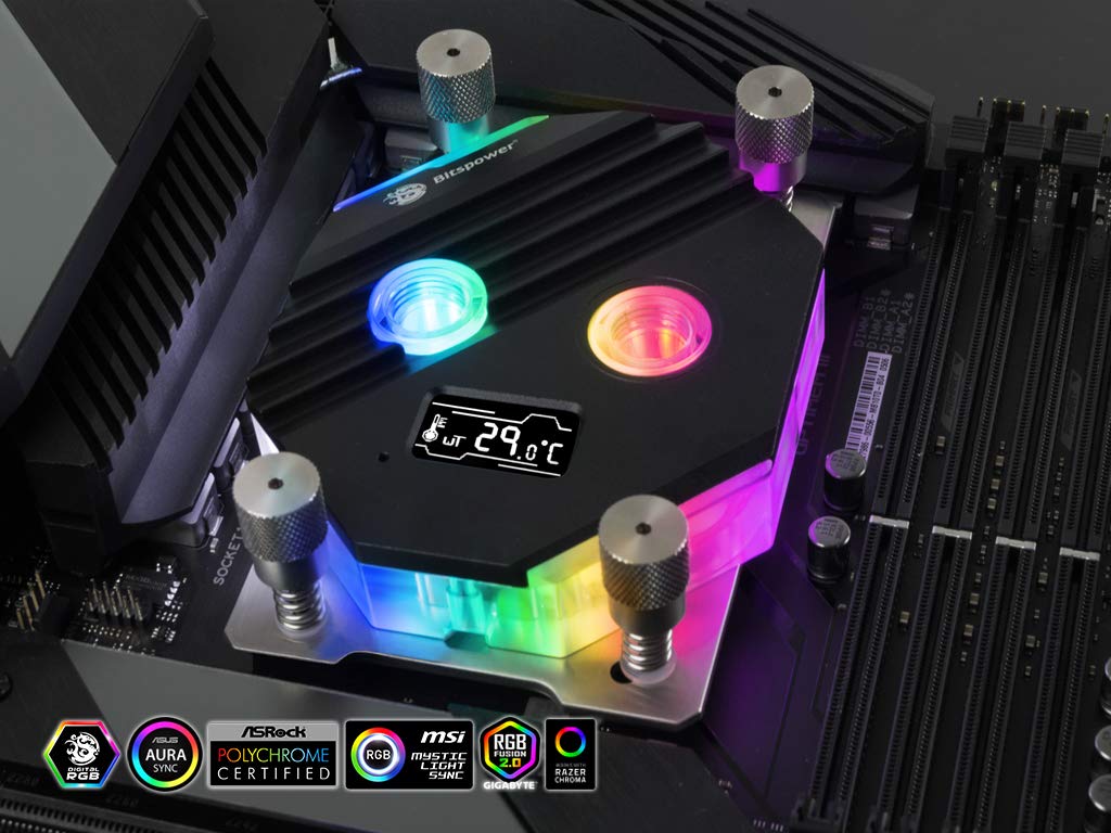 Amazon | Bitspower CPU ブロック サミット M with OLED | Bitspower