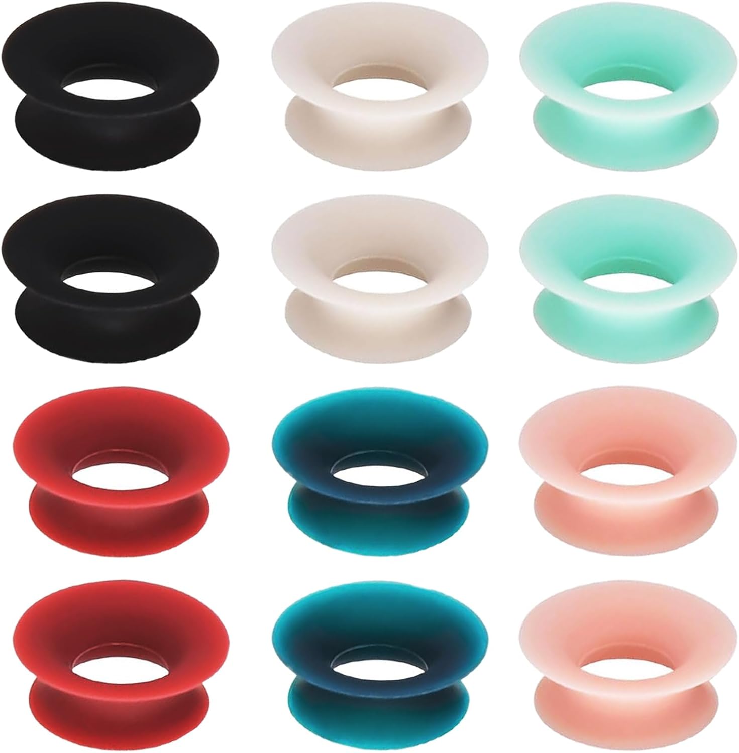 12pcs Mute Style Pack for Loop Earplugs,Reusable Soft Silicone Mute