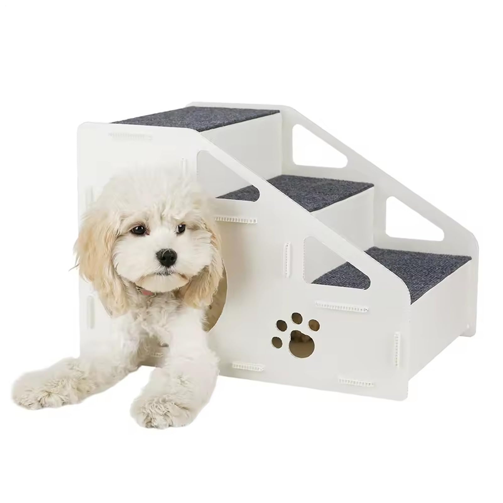 Escaleras para Perros - Escalones Antideslizantes para Mascotas - Escalera de 4 Peldaños para Interior,para Interior Dormitorio Pequeños Medianos Grandes Gatos Perros Cama Alta