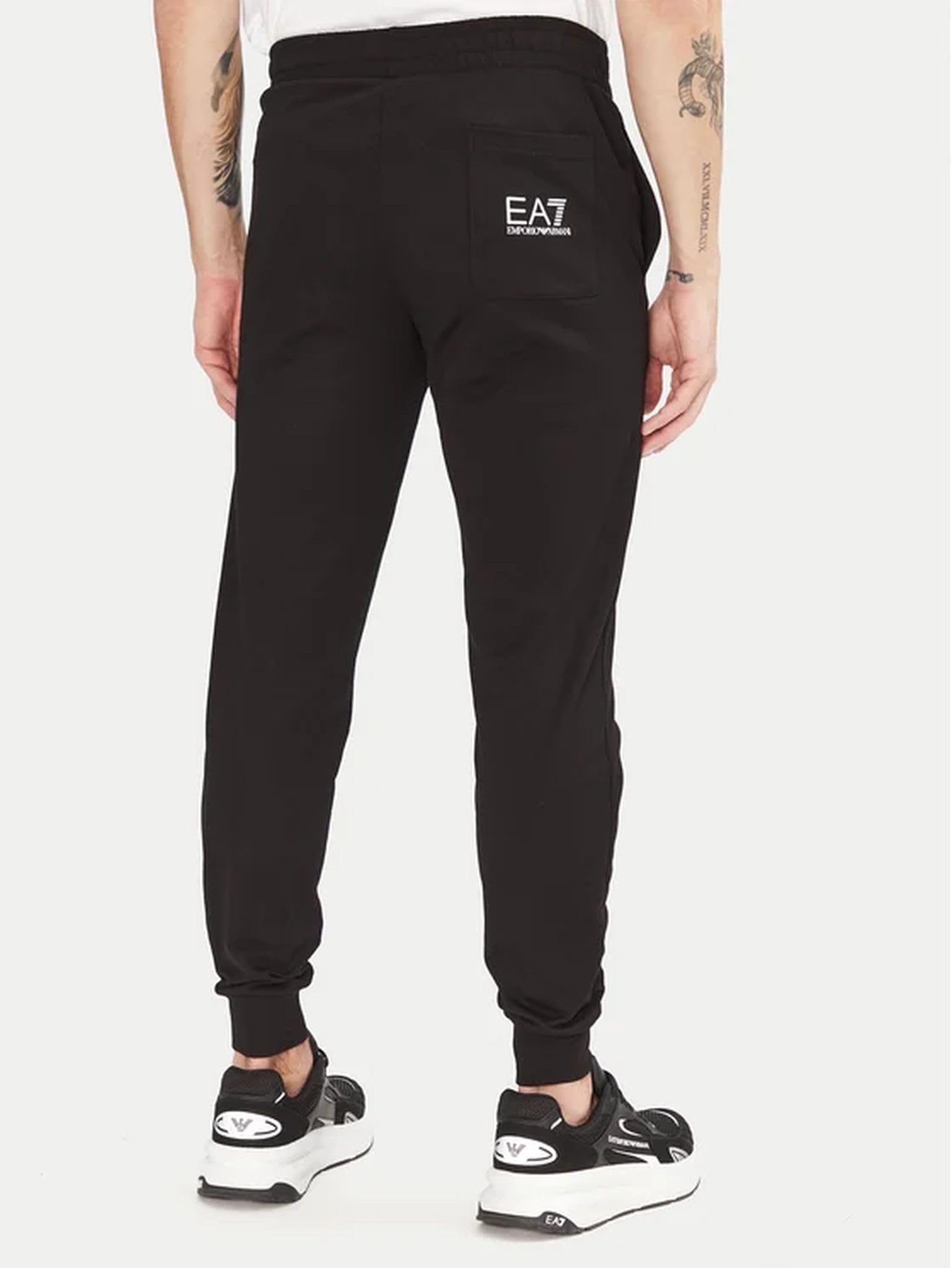 Emporio Armani EA7 Pantaloni Joggers Logo Series in Cotone da Uomo