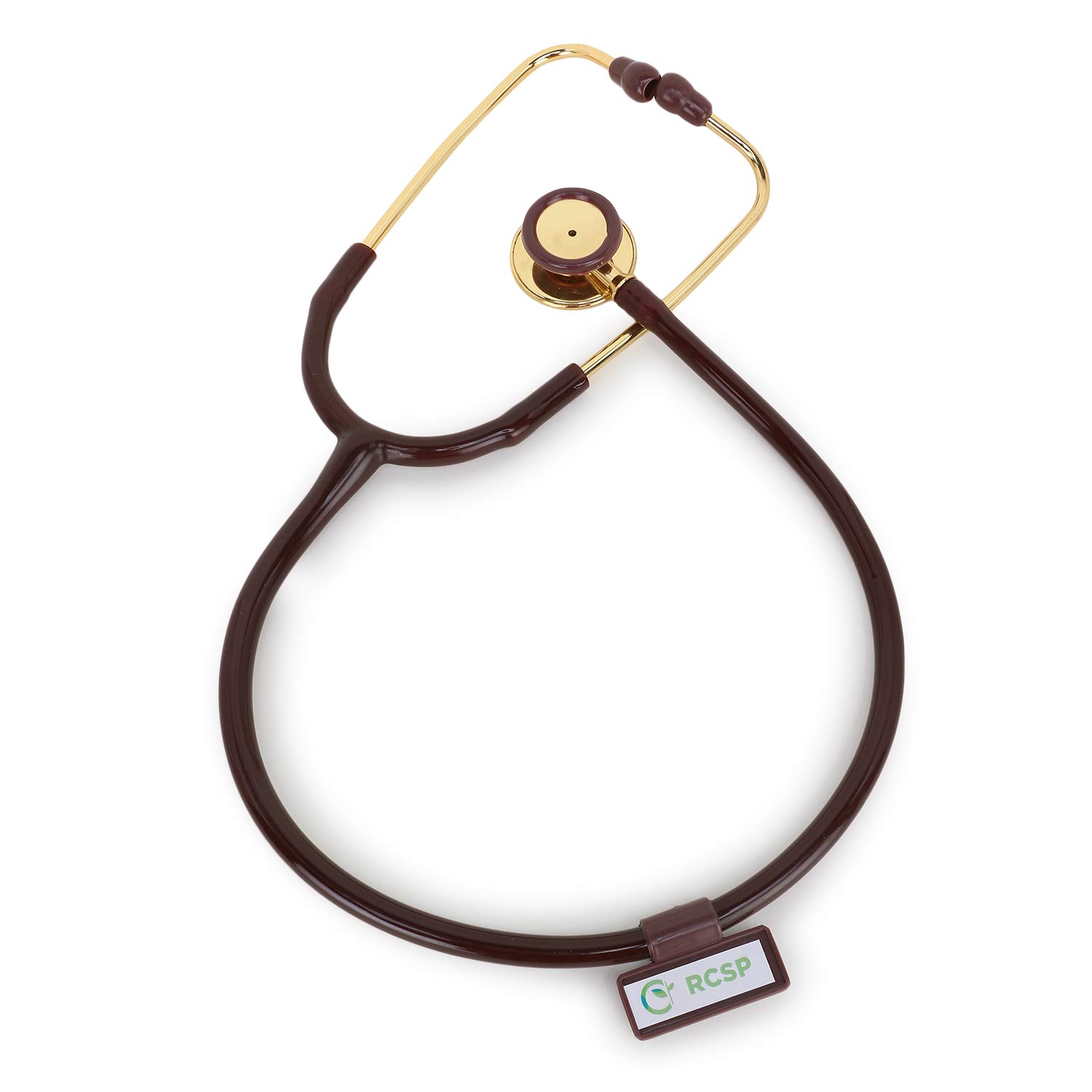 RCSP Stethoscope For Medical And Home Classic Lightweight Design Stethoscope For Adult, Gift for Nurses, Doctors Gold Jointless Tube & Soft Sealing Ear Knobs 3