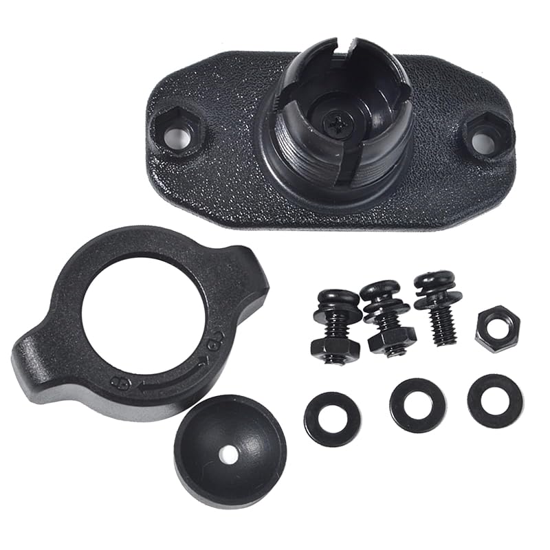 Base de montagem HYS com esfera de 17 mm para suportes de painel e grade, preta