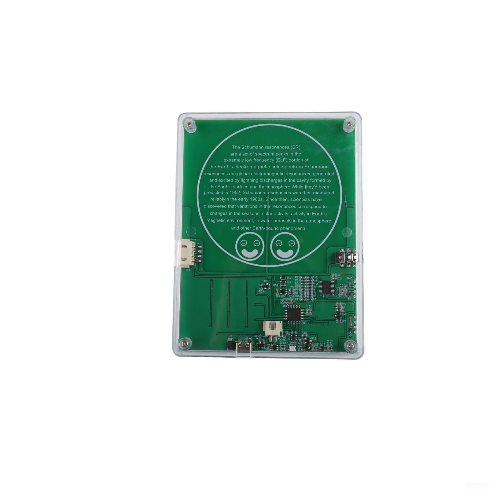FG-300 Einstellbarer Frequenzgenerator 0,01 Hz - 200 kHz Ultra Niederfrequenzgenerator Resonator Schallfrequenzmaschine mit USB und Acrylgehäuse für Schlaf, Yoga, Meditation, Stressabbau