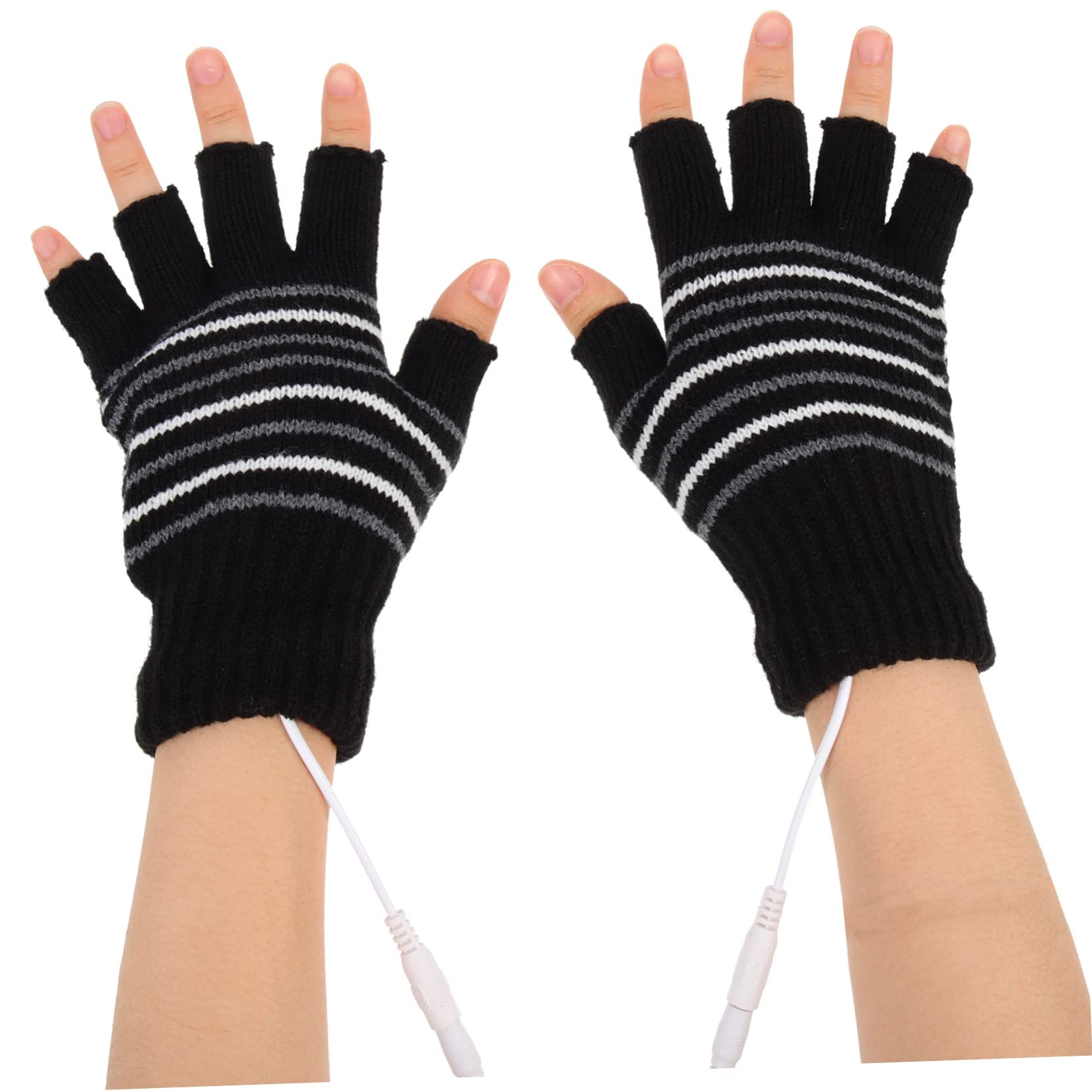 GANAZONO 2sets Adjustable Thermal Mitts Electric Gloves for Men Skiing Warm Gloves Portable Heated 2pairs*2