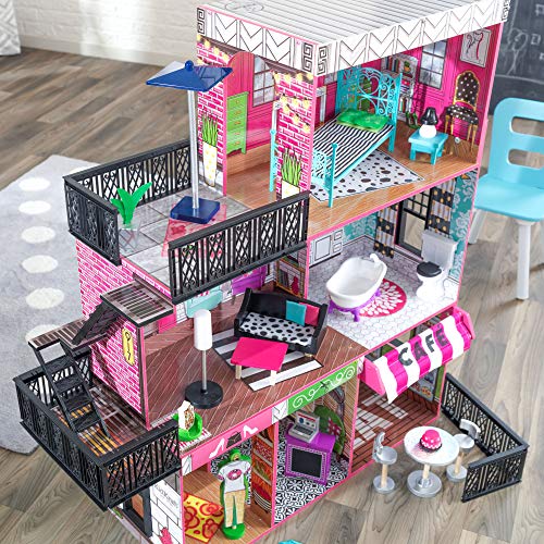 KidKraft 65922 Sweet Savannah Brooklyn‘s Loft Puppenhaus aus Holz – Bild 8