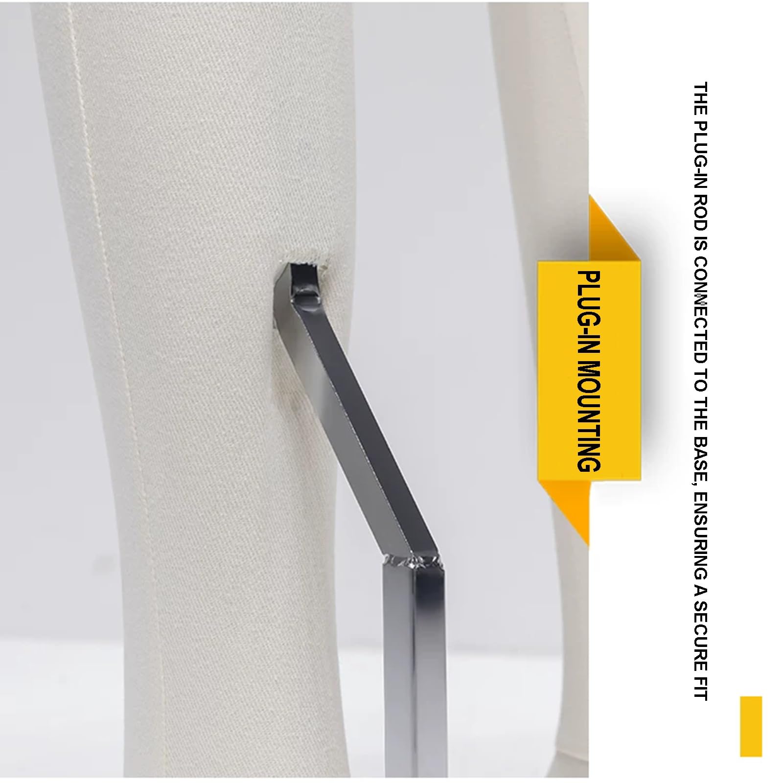Maniquí De Cuerpo Inferior, Forma De Piernas con Base Metálica, Exhibidor para Pantalones, Leggings, Shorts