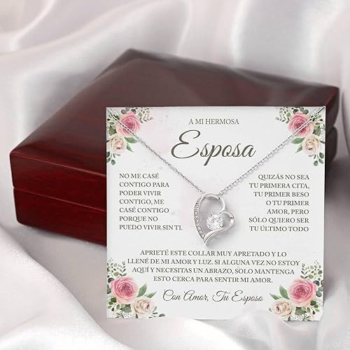 Miniatura 4 de Regalo Para Mi Esposa - Collar Para El Amor De Mi Vida, Regalos Para Mi Novia, Cadenas Personalizadas Para Mujer, Regalos Para Mama Dia De Las