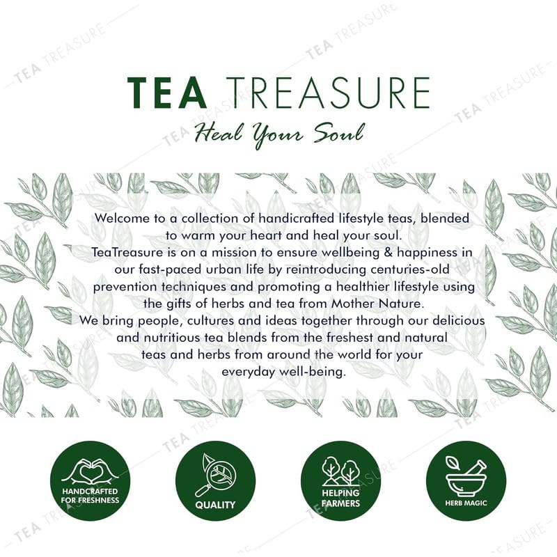 Tea Treasure Kashmiri Kahwa Green Tea, 50 Tea Bag 4