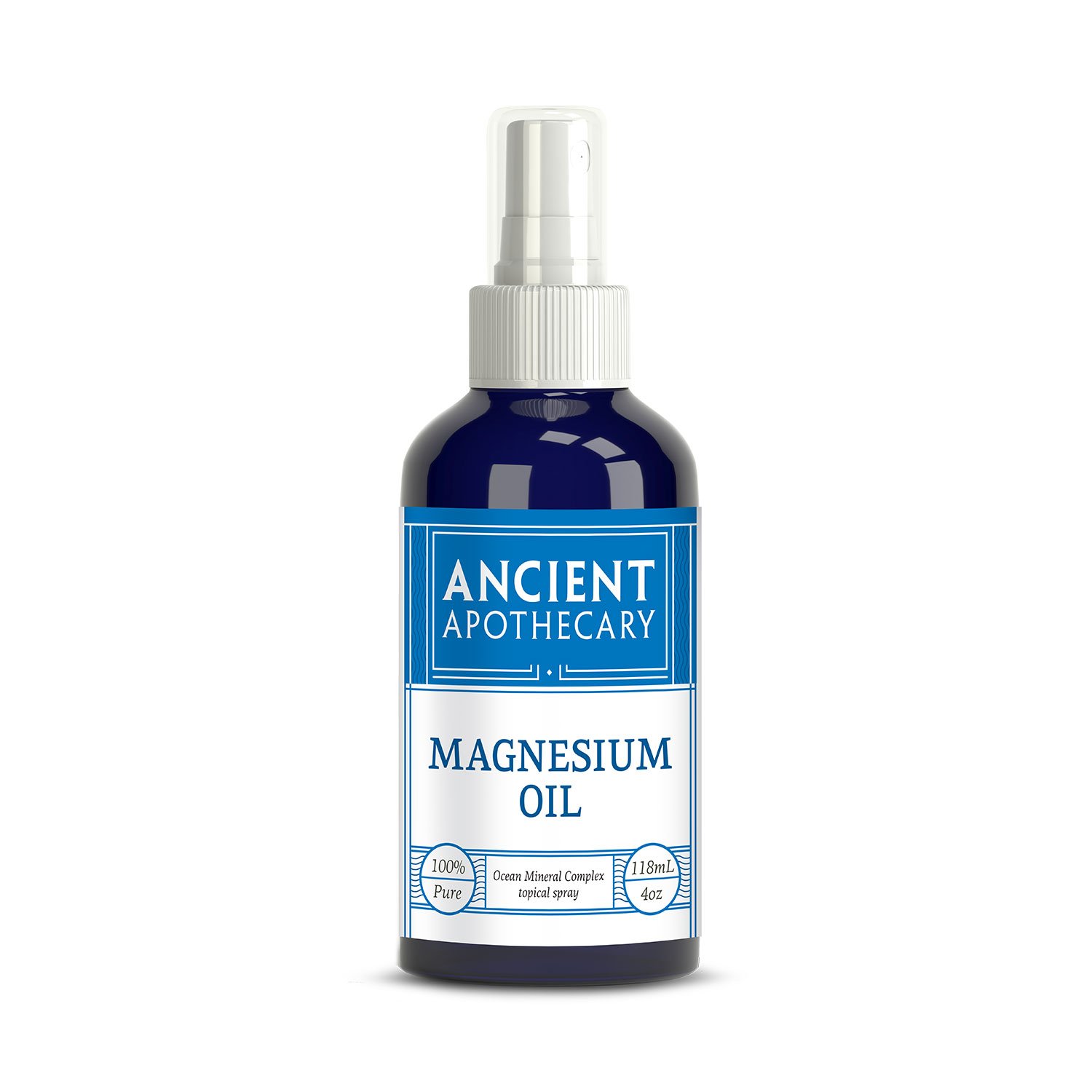 Magnesium Oil from Ancient Apothecary, 118 mL - Certified Organic, 100% Pure and Therapeutic Grade