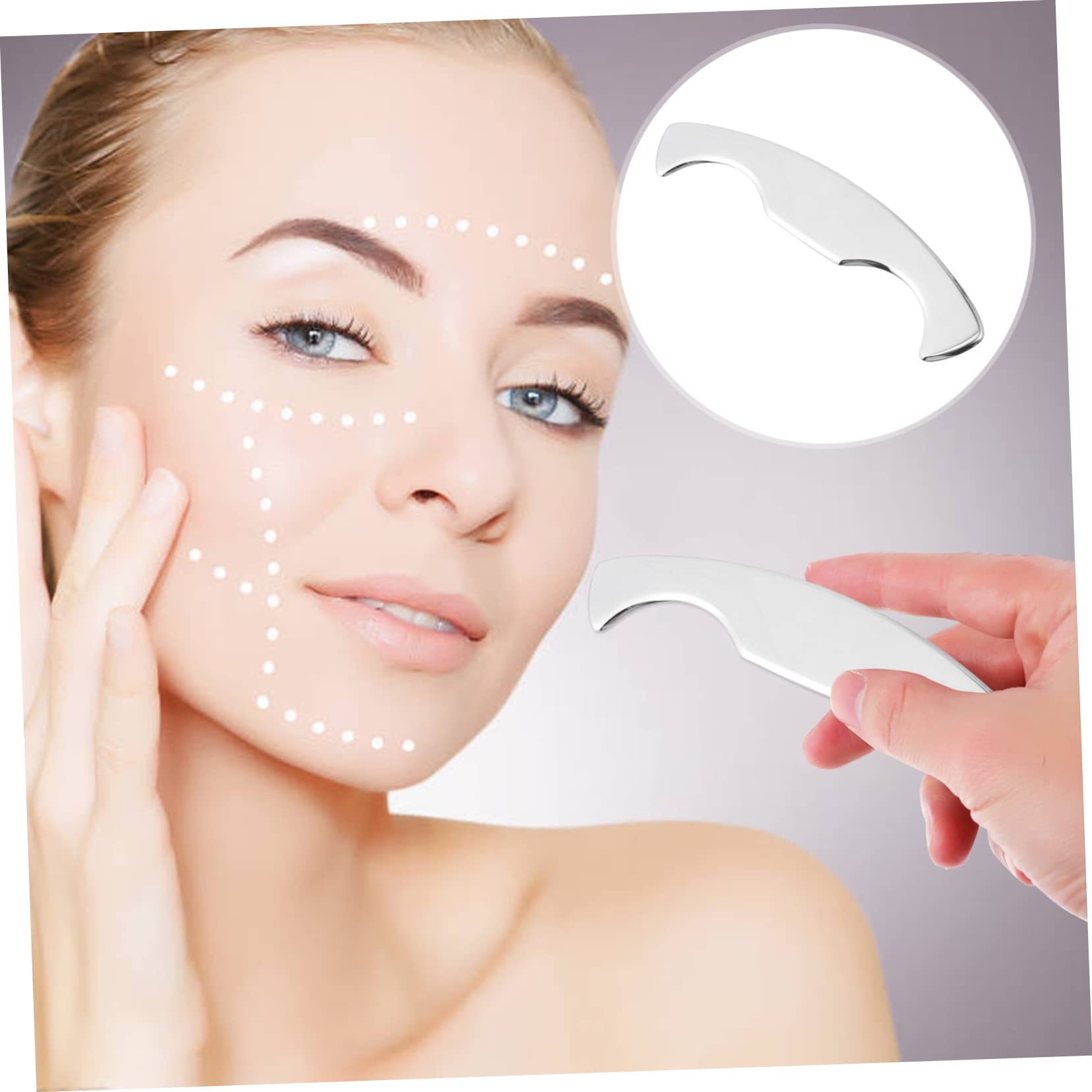 PLAFOPE Placa De Masaje Multifuncional Inoxidable Para Cuerpo y Facial Herramienta De Raspado Para De Masaje y De Dolores