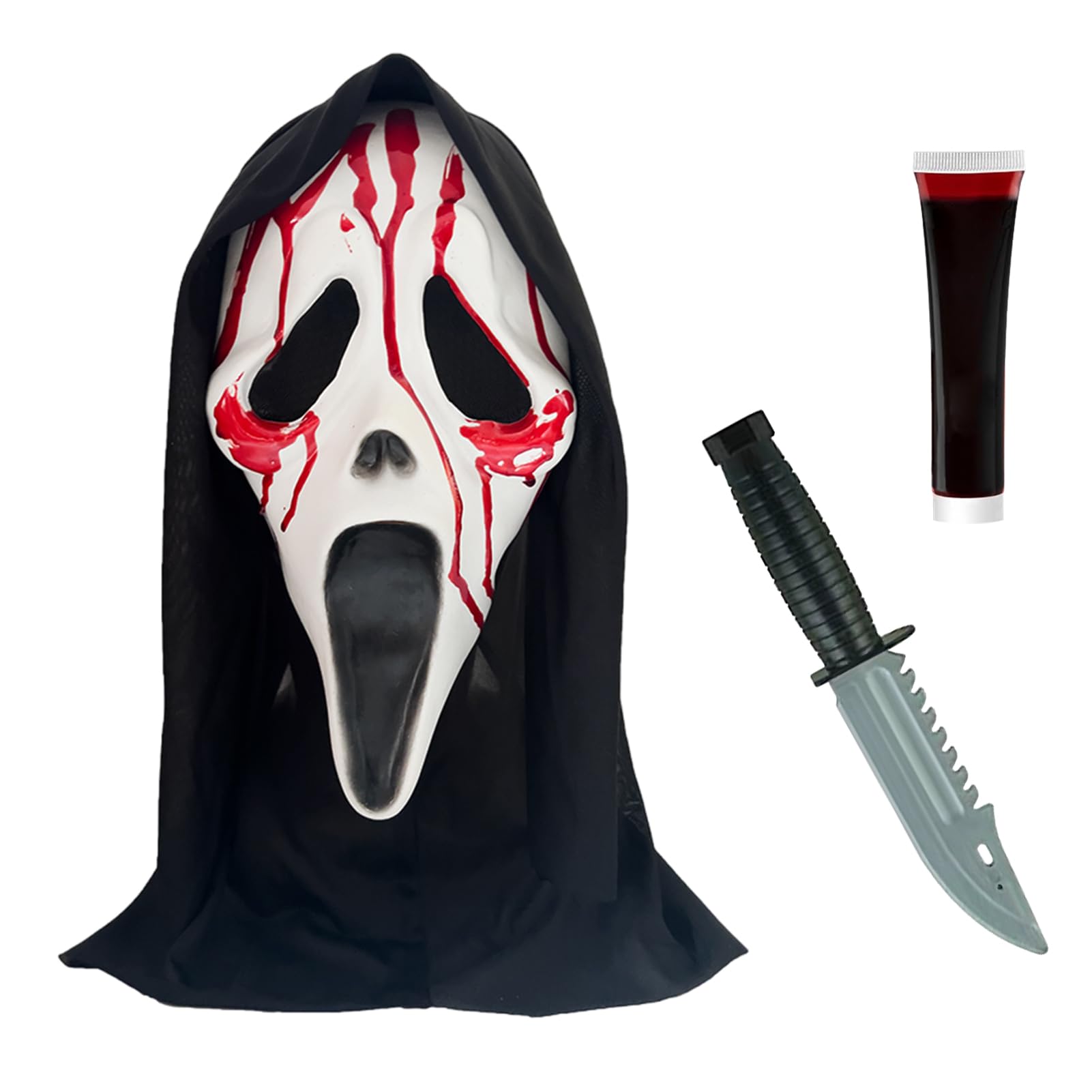 Scream Adult Ghostface Horror Halloween Latex Realistic Ghost Face Mask Ghost Scary Man Carnival Cosplay