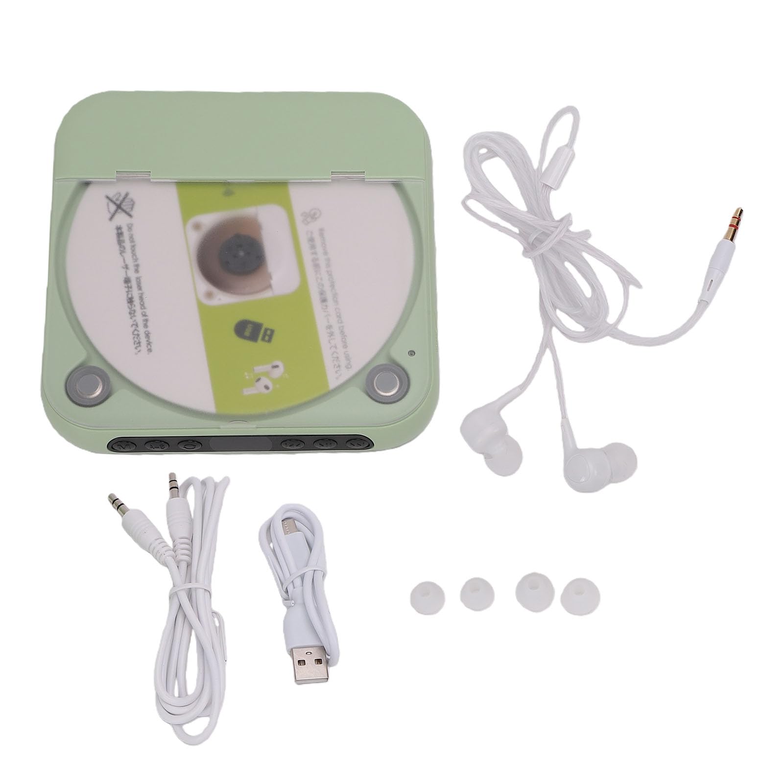 Bewinner Lettore CD Portatile con Trasmettitore Bluetooth 5.3, Doppi Altoparlanti Stereo, Display LCD, Batteria Ricaricabile da 2000 MAh, Riproduzione USB MP3, Cuffie Incluse per Casa,
