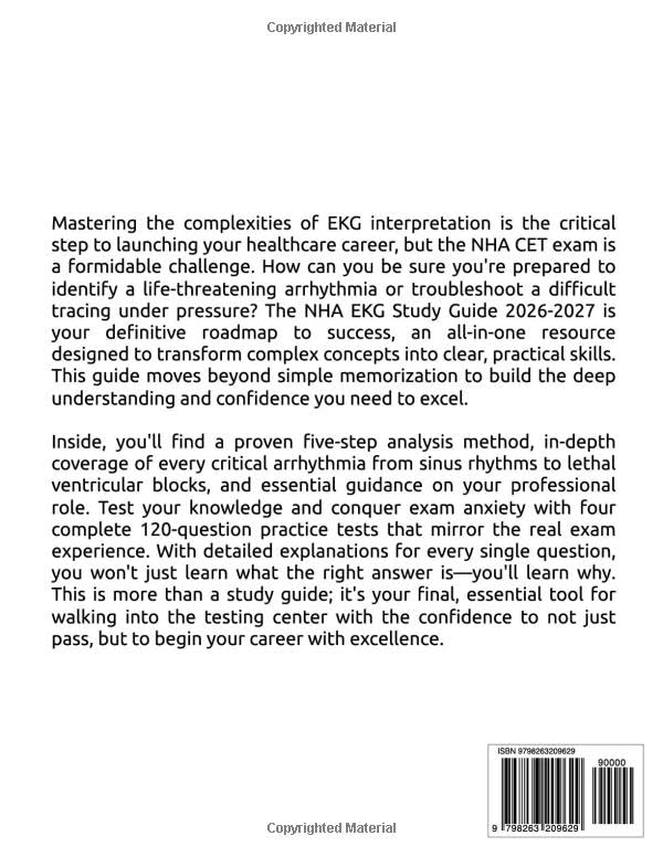 NHA EKG Study Guide 2026-2027: Exam Prep with Proven Strategies, 4 Full-Length Practice Tests and Detailed Answer Explanations (CLARITY EXAM PREP STUDY GUIDE) - Image 2