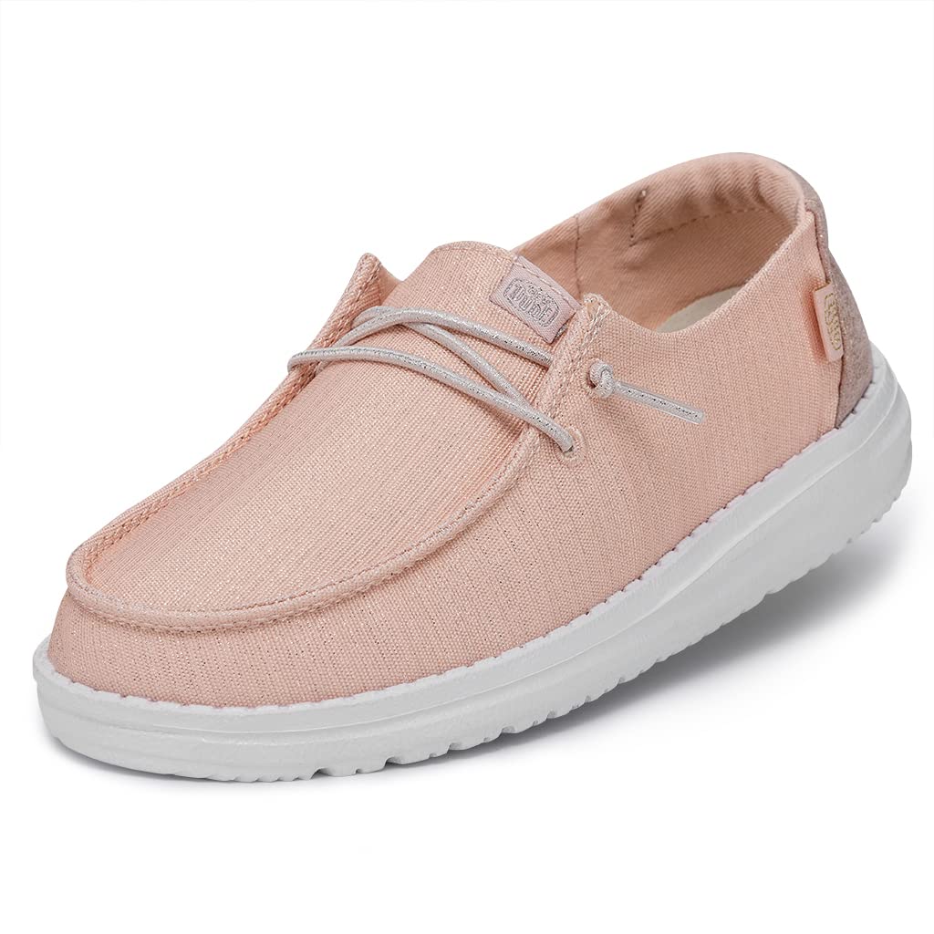 HEYDUDE Wendy Youth Glitter Moccasin, Rose Crystal, 33 EU, Rose Crystal, 1 UK