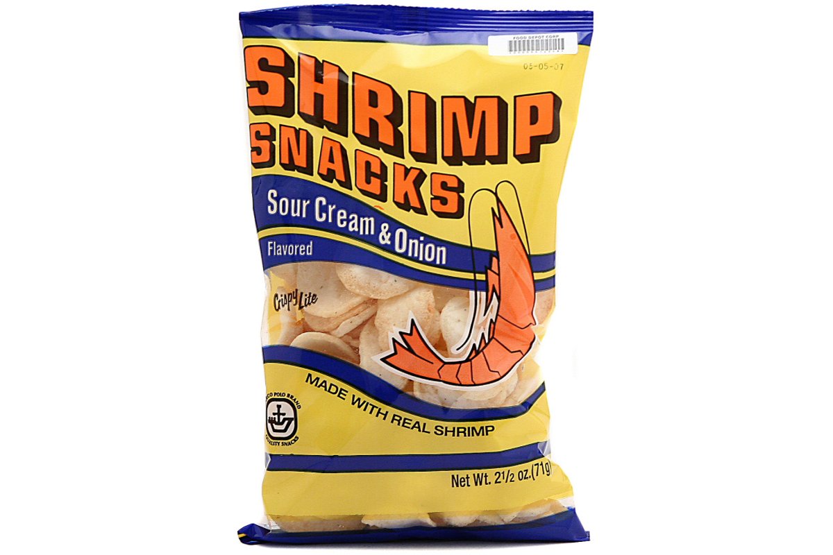 Shrimp Snacks (Sour Cream & Onion Flavor) - 2.5oz (Pack of 3)