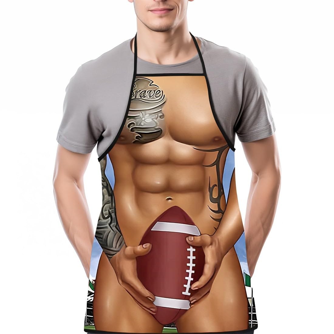 Delantal Sexy Hombre Delantal Barbacoa Delantal Gracioso Hombre Delantal Cocina, Sexy Delantal de Cocina Hombre en Bañador Regalo Divertido para Novio Marido