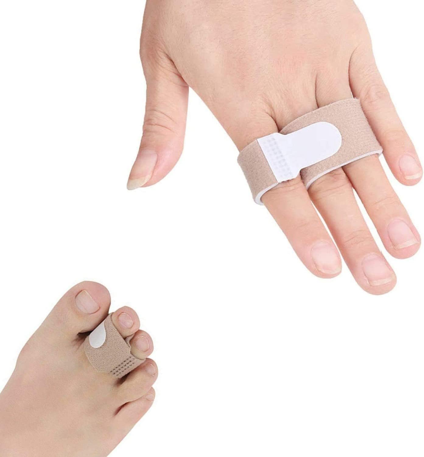 PEDIMEND Hammer Toe Straightener Splints | Toe Separator Splint Wraps | Broken Toe Bandages | For Trigger Fingers | Cushioned Bandages for Hammer Toe | UNISEX | Foot Care (2PCS)