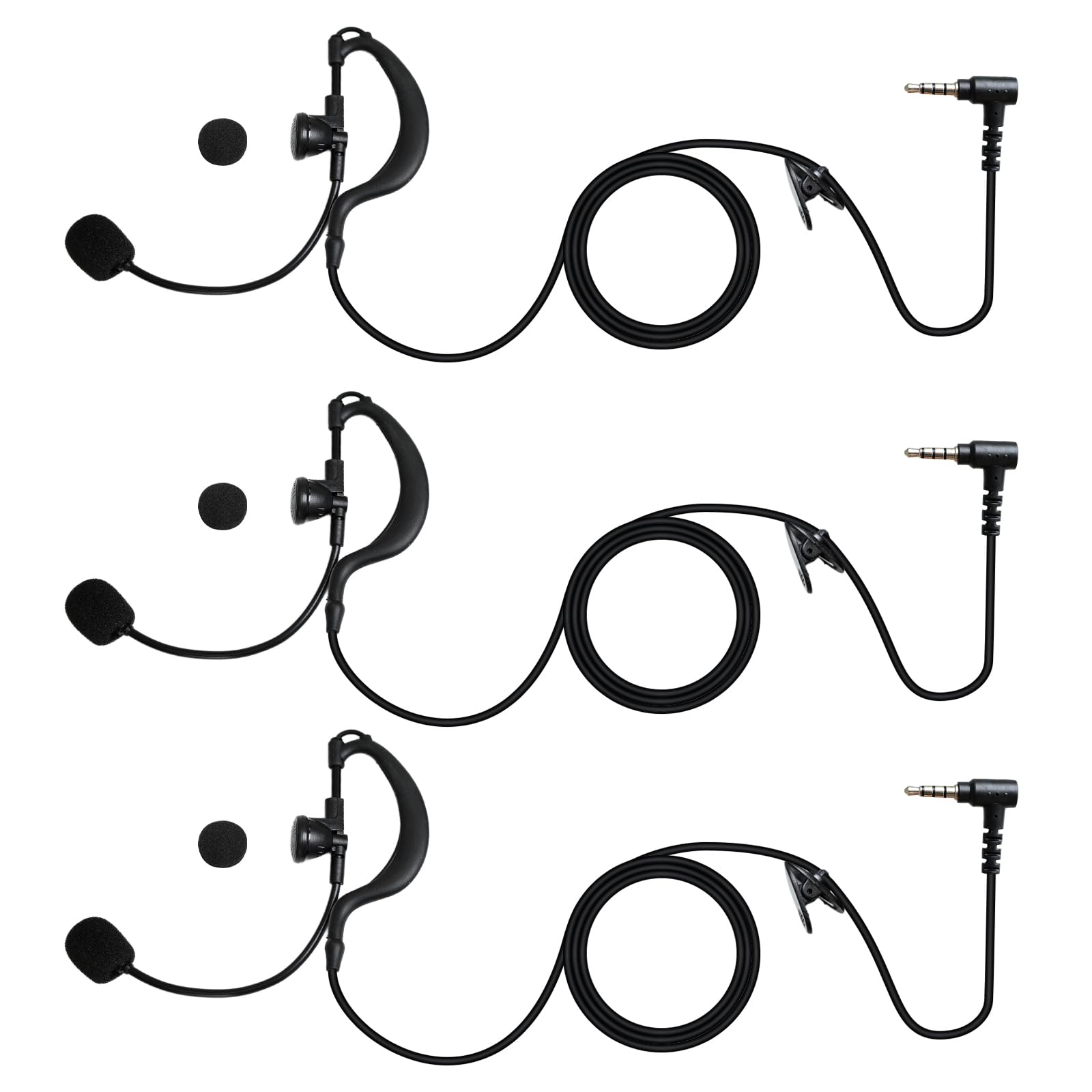 V6 V4 Referee Communication Headset 3.5mm Jack Wired Football Soccer Hockey Volleyball Handball Coach Judger Intercom Comms Radio Earpiece Compatible with Ejeas Fbim Full Duplex (3 Pack)-image-41