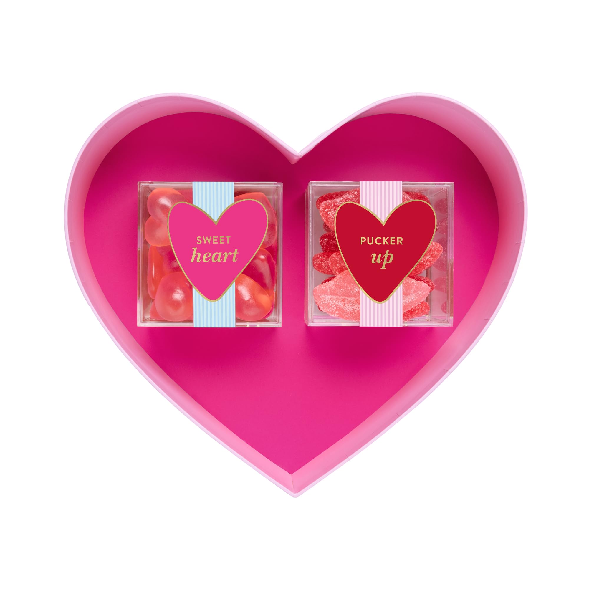 Amazon.com : Sugarfina Heart 2 Piece Candy Bento Box | Strawberry