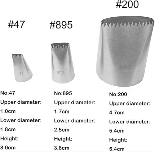 Miniatura 2 de FantasyDay Puntas de tuberías de acero inoxidable de 3 piezas, boquillas de tuberías para pasteles, galletas, magdalenas, suministros de decoración
