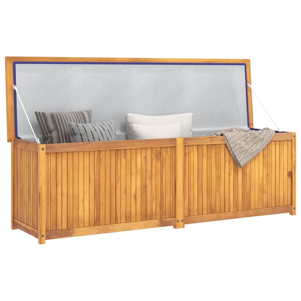 vidaXL Baúl de jardín madera maciza de teca 175x50x55 cm
