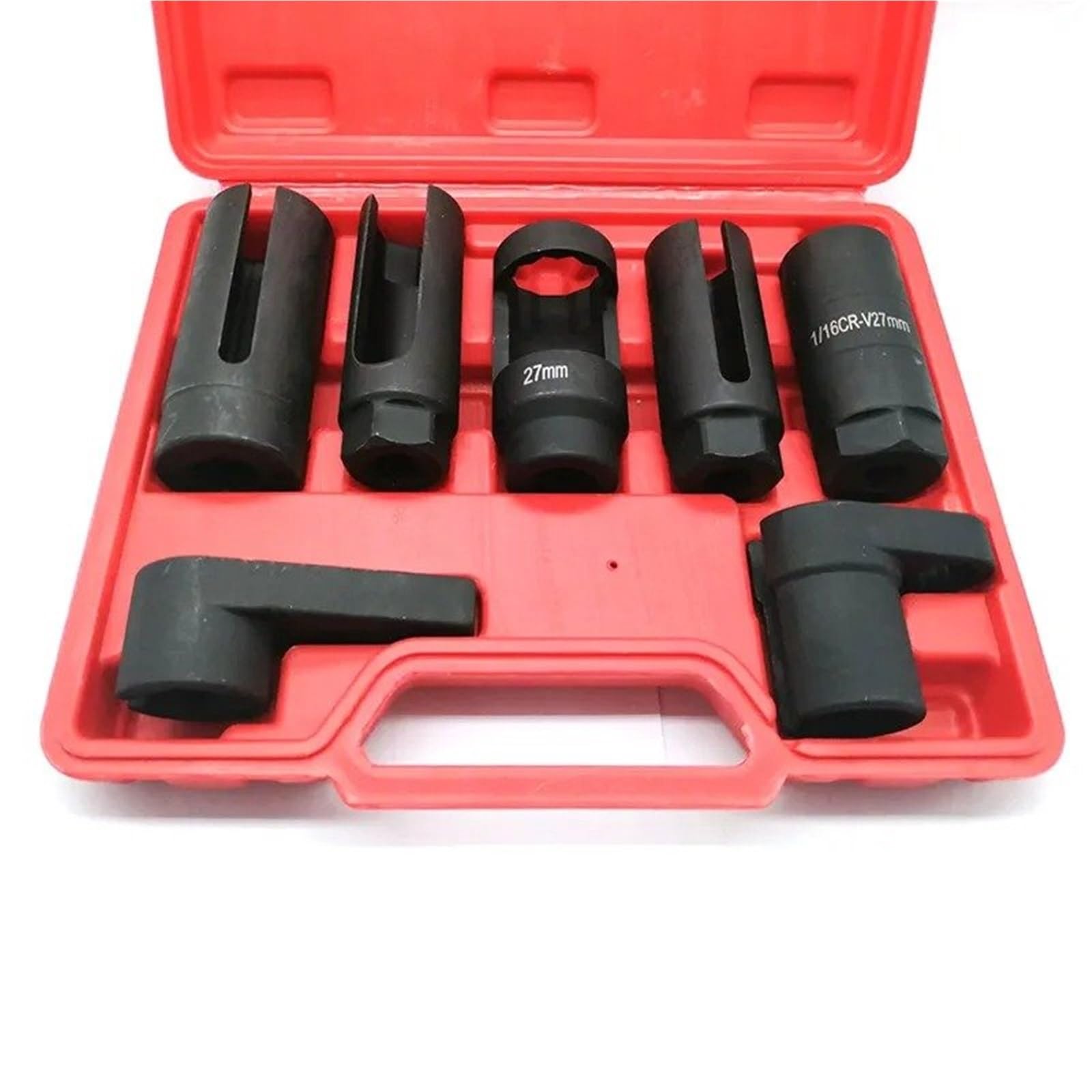 Juego De Llaves Vaso Con Sensor Acero CR-V 7 Piezas Accionamiento 1/2 Y 3/8" Manguito Oxígeno O2 Sensor Oxígeno Lambda