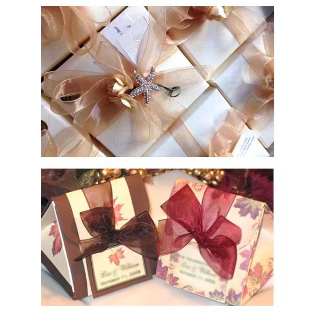 SYJYM Organzaband, handgefertigt, DIY-Geschenkverpackung, Material, Blume, Chiffon