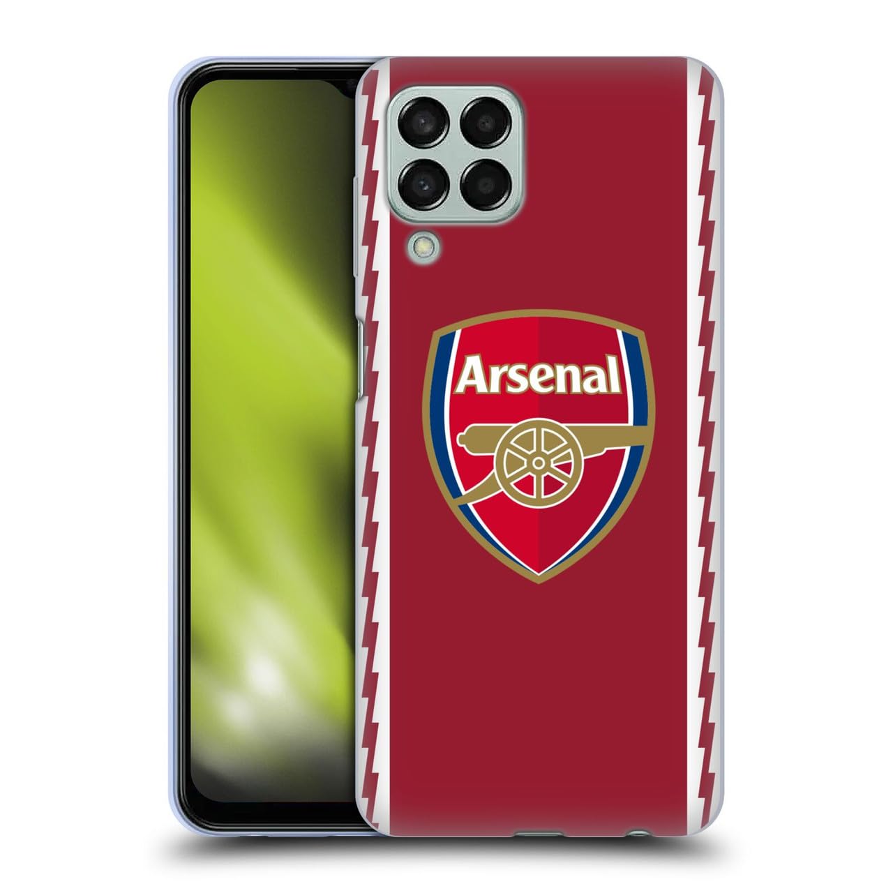 Head Case Designs Officially Licensed Arsenal FC Home 2022/23 Crest Kit Gel Case [Military Grade Protection] Compatible With Samsung Galaxy M33 (2022)
