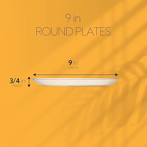Miniatura 6 de PLASTICPRO Paquete de 40 platos de plástico duro desechables de 9 pulgadas, de alta calidad, pesados, transparentes, con clase, de 9 pulgadas