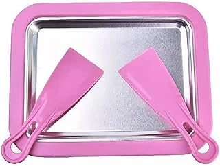 ROSEBEAR Ice Cream Maker, Ice Cream Roll Maker with 2 Scrapers, DIY Ice Cream Roller Pan, Ice Cream Rolls for Making Ice Yogurt Ice Cream Maker