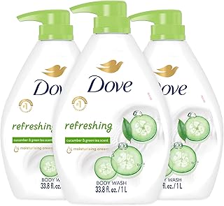 Dove Body Wash, Refreshing Cucumber & Green Tea, Value Size 3-Pack – Moisturizing Shower Soap Liquid for Softer, Smoother ...