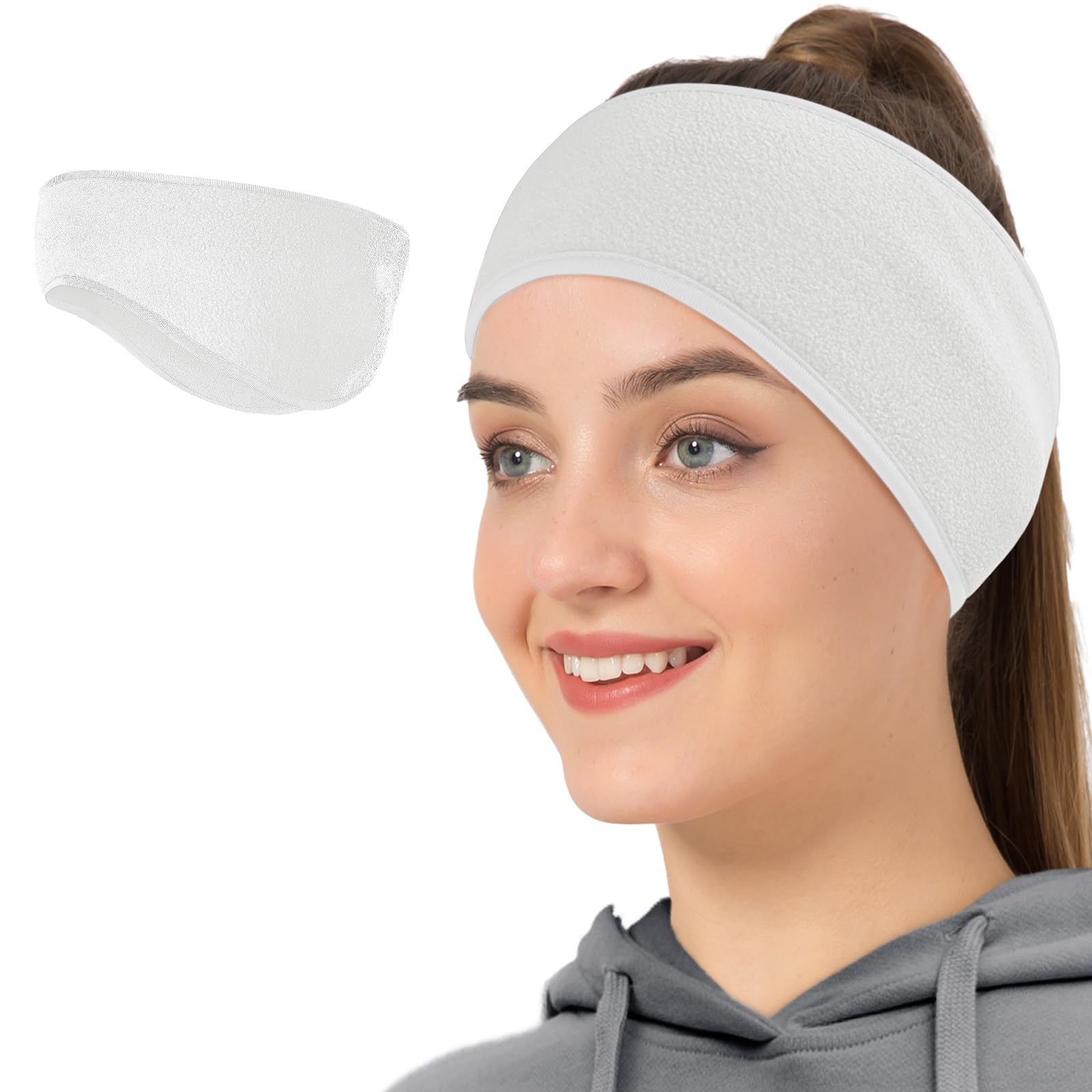 Winter Fleece Ear Warmers Headband Ear Muffs for Men Women Kids, Ear Covers for Cold Weather Ski Running Cycling Work