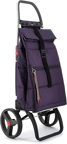 Vista 26 de ROLSER Carrito de compras plegable con ruedas Carrito personal plegable para comestibles Duradero y portátil Coral